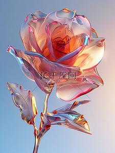 玫瑰全息水晶梦幻图片