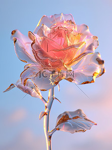 玫瑰全息水晶梦幻图片