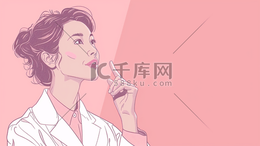 演讲插画图片_简约绘画艺术医生演讲的插画17