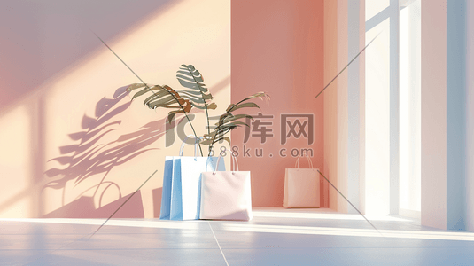 花朵绿植插画图片_彩色温馨室内装饰绿植的插画5