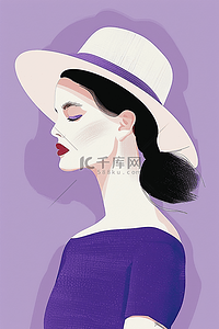 衣服女人插画图片_优雅妇女节女士手绘插画