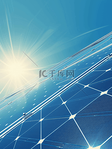 储能技术插画图片_太阳能电池板图