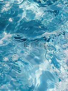 蓝水海水底图插画图片_蓝色梦幻的海水闪闪发光素材