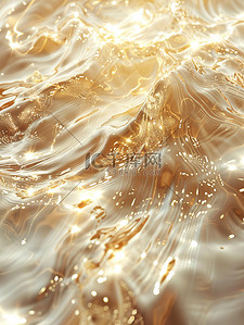 金色的海水闪闪发光插画图片