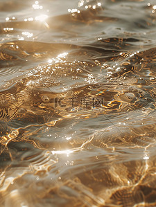 金色发光发光插画图片_金色的海水闪闪发光插图