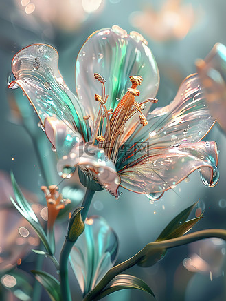 梦幻美丽的百合花插画设计