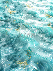蓝色的海水卡通梦幻壁纸图片