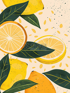 水果茶柠檬插画图片_柠檬生姜茶养生茶插画设计