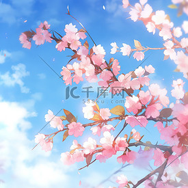 粉色樱花树浪漫春天插图