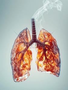 呼吸医疗插画图片_呼吸内科紧急情况肺的