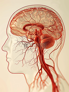 ppt照片排版插画图片_大脑的动脉示意图和下面观医疗照片