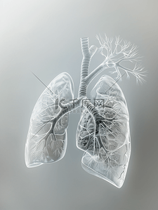 查看监控插画图片_呼吸内科诊所肺的