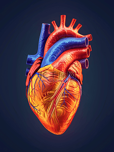 心脑血管矢量插画图片_心脏结构细节图