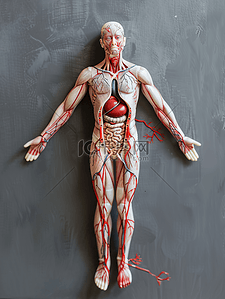 内部推荐插画图片_人体内部血管图