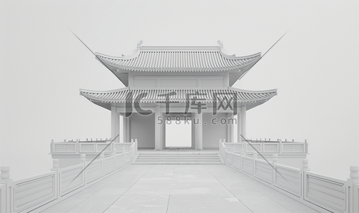 中国风设计插画图片_中国风极简设计建筑