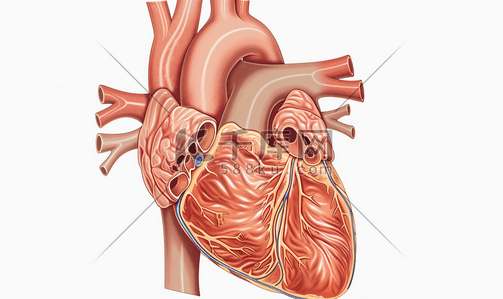 照片修饰图案插画图片_心肌炎医疗照片示意图