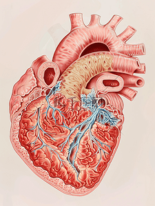 医学心血管插画图片_急性心肌梗死医疗照片示意图