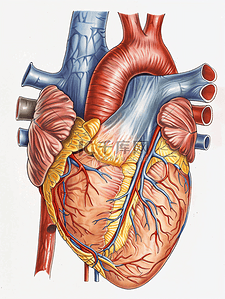 工会照片墙插画图片_急性心肌梗死医疗照片示意图