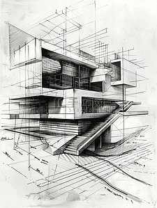 工程建筑开会插画图片_建筑图纸工程设计