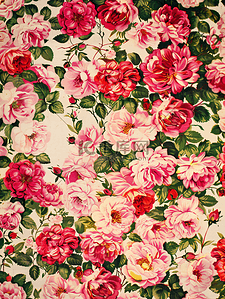 520粉色玫瑰插画图片_玫瑰花墙自然