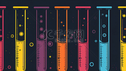 试管实验线性绘图素材