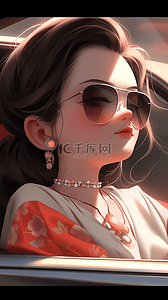 美元素插画图片_动漫画美少女元素图片