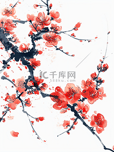 结构关系图插画图片_梅花结构