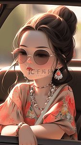 动漫动漫人物插画图片_动漫画玫瑰少女元素插画图片