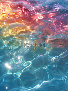 梦幻质感插画图片_彩虹游泳池水的质感素材