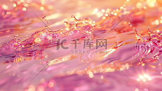 鎏金底纹镂空插画图片_浅紫色鎏金的水浪插画素材