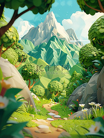 森林赤壁游戏动漫场景图片