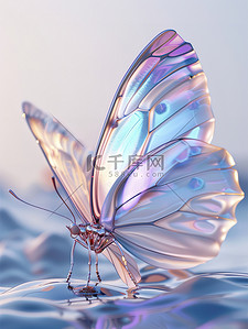 紫色梦幻水晶蝴蝶插图