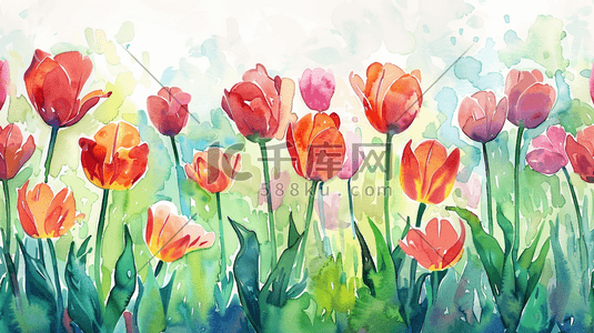 手绘彩色花束花朵插画图片_彩色手绘花朵植物装饰插画