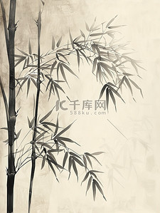 竹子竹叶禅意中国风图片