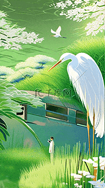 宫崎骏动画你想活出怎样的人生海报插画图片