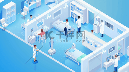 医疗病房诊室插画6