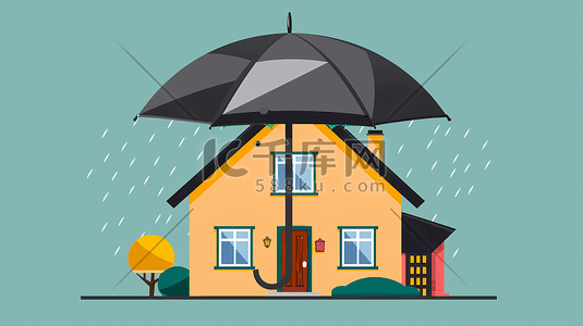 家庭房屋保险概念插画3