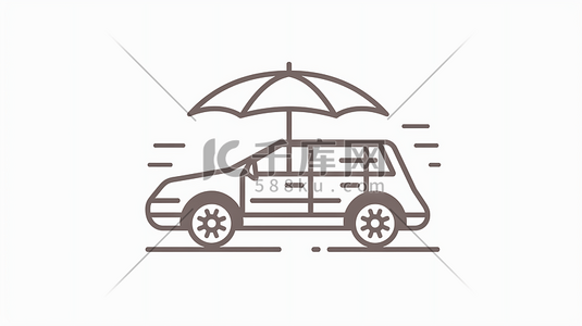 律师符号插画图片_汽车保险图标符号2