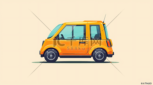 电动机logo插画图片_绿色环保电动汽车3