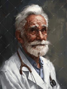 老年男性医生形象