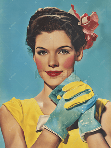 手部清洁护理图标插画图片_女性手拿清洁具