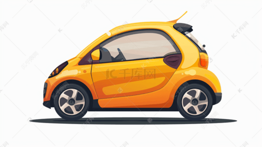 环保低碳出行插画图片_绿色环保电动汽车2