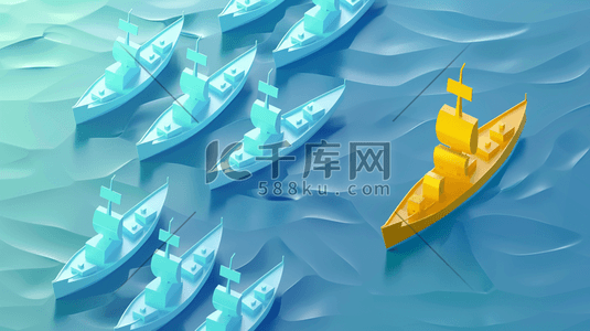 维修扳手工具插画图片_海面上停摆着的小船插画