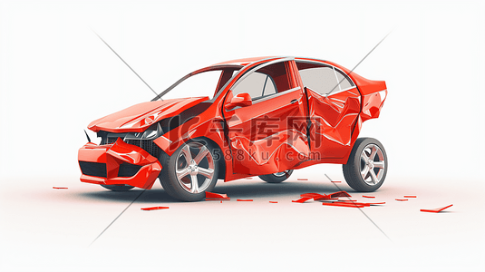 车辆使用插画图片_发生交通事故的车辆12