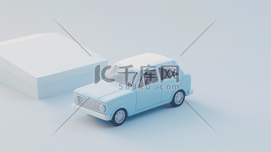 冈钉模型插画图片_3D小轿车模型插画