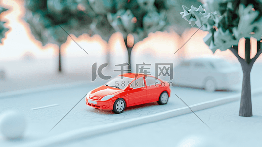 d模型3d模型插画图片_3D小轿车模型插画