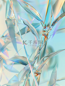 半透明的插画图片_半透明的竹子玻璃材料图片