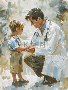 照顾小男孩的医生