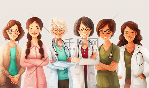 白昼老年人女儿女医生和患者家庭