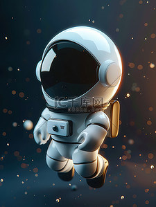 爱奇艺图标png插画图片_3D小图标宇航员插画图片